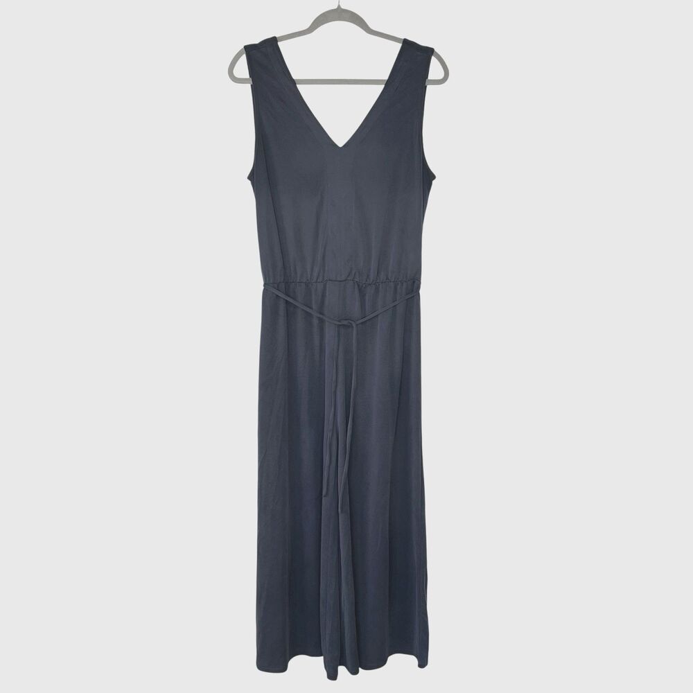 Sigrid Olsen Modal Blend Wide Leg Jumpsuit Romper Rayon Blend Size Medium Blue
